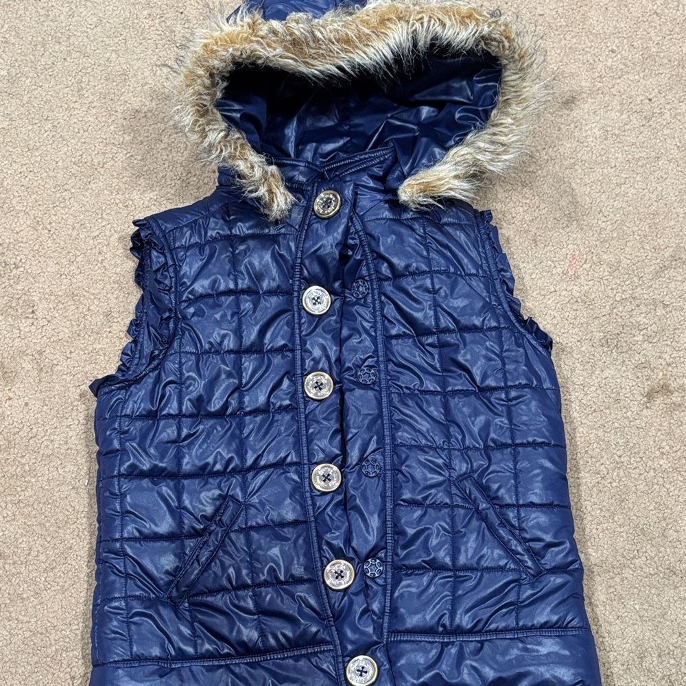 Justice Midnight Blue Quilted Vest